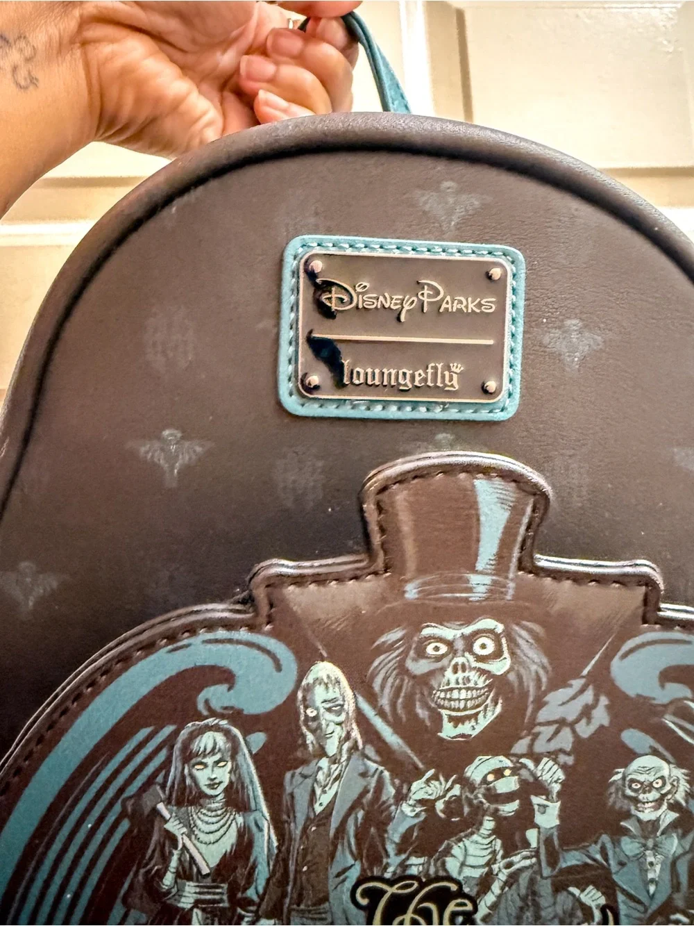 Loungefly Haunted Mansion Mini Backpack in Black & Teal Accents